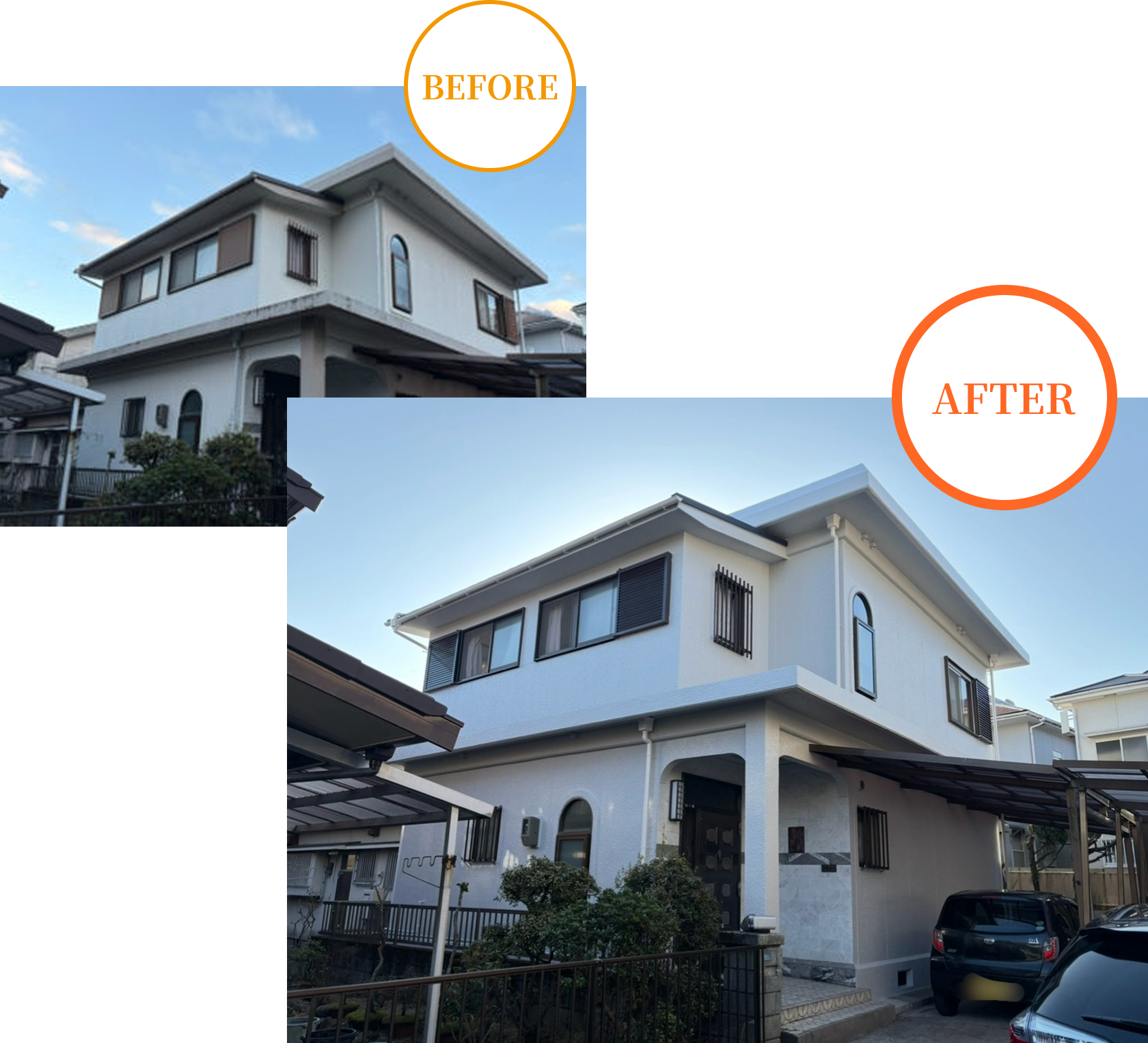 つばめペイントの外壁塗装BeforeAfter